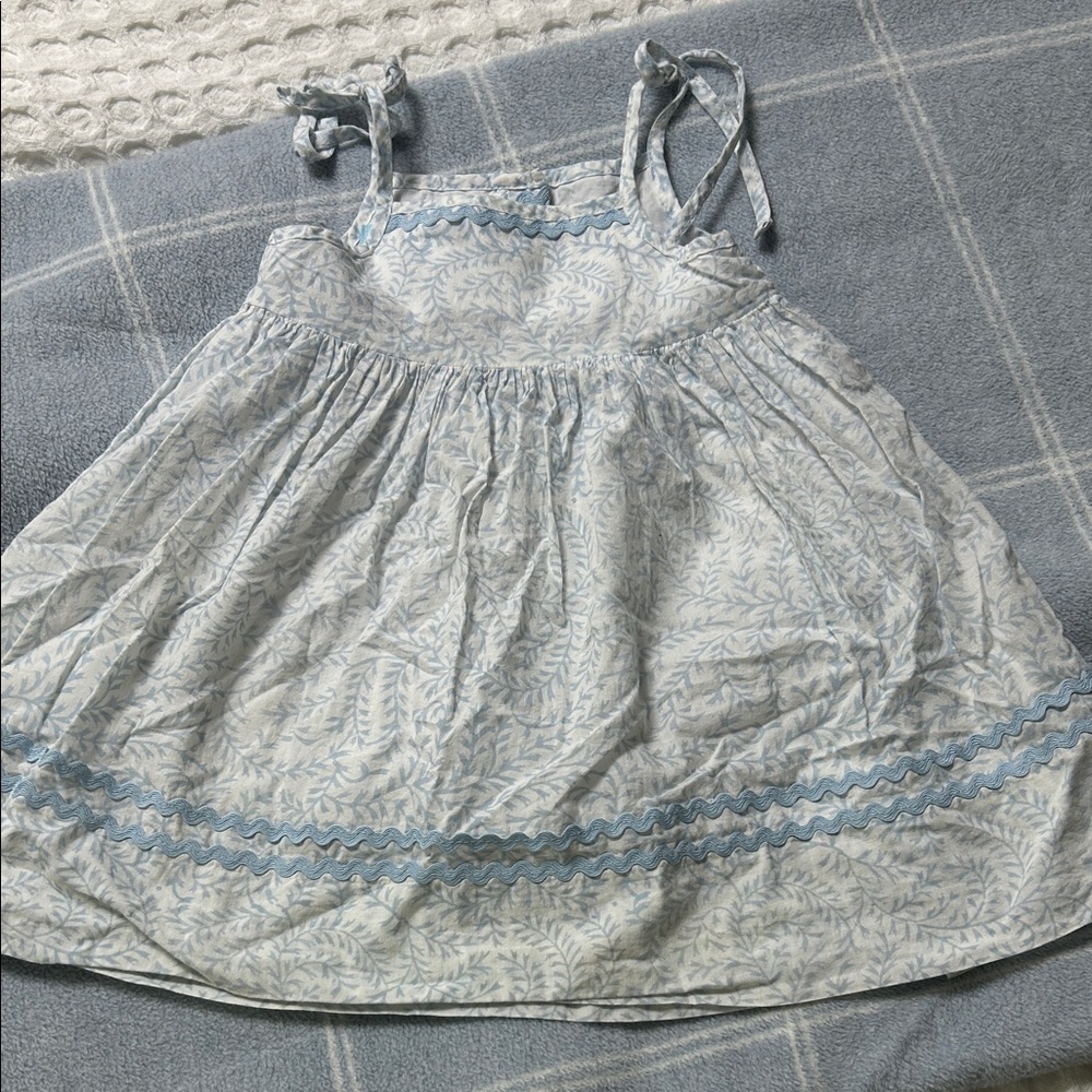 Julia Amory toddler girls blue and white dress 2t